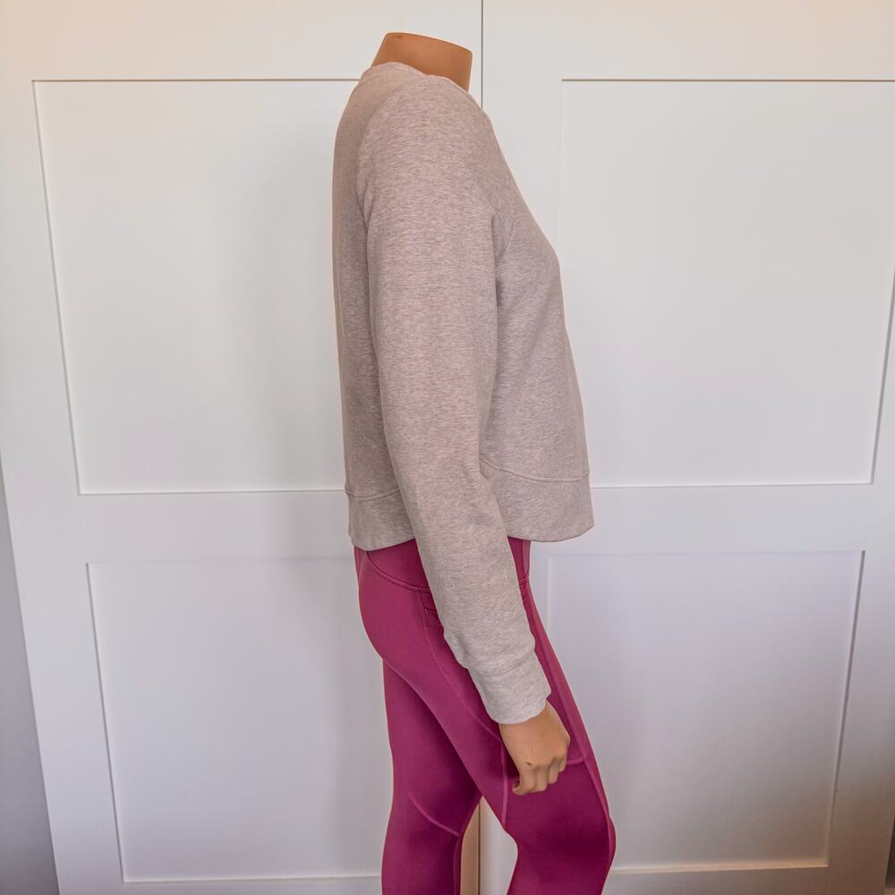 Lorna Jane Throw Over Active Cropped Long Sleeve Top in Off White Marl - Small - Picture 4 of 12